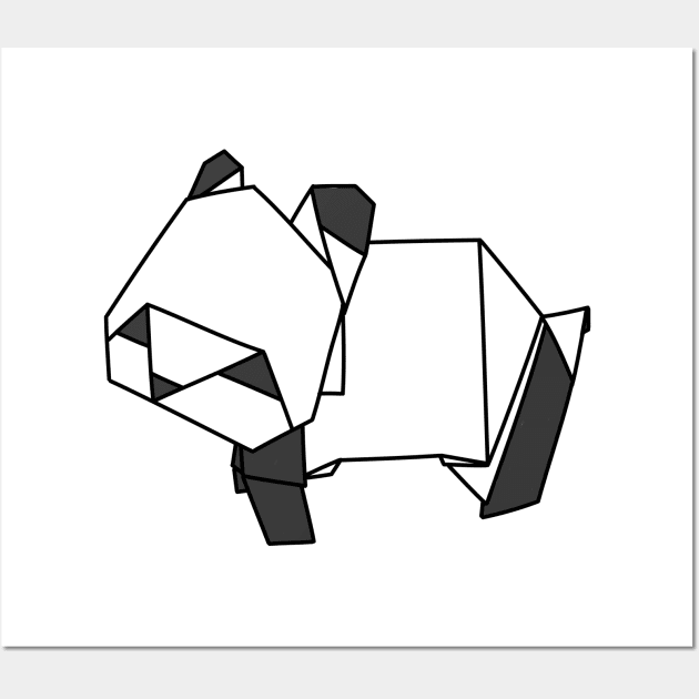 Panda Origami Art Modern Love Pandas Gift Simple China Wall Art by Kibo2020